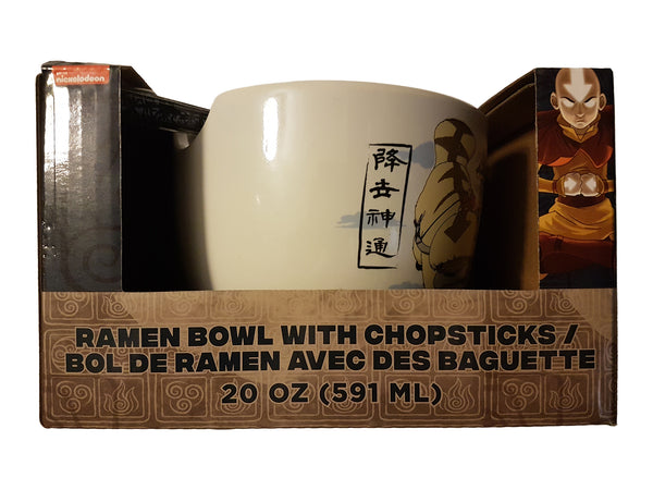 Avatar The Last Airbender Ceramic Ramen Bowl Set With Wooden Chopsticks