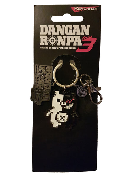 Danganronpa 3 Pixel Monokuma Metal Keychain