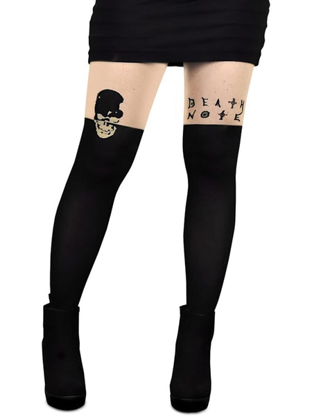 Death Note Series Skull Tights Being Worn