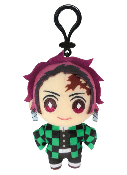 Demon Slayer Tanjiro 4.5" Plush Doll W/ Backpack Clip