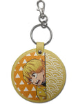 Demon Slayer Zenitsu Round PU Keychain