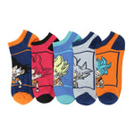 Dragon Ball Z Goku Forms Ankle Socks 5-Pair Set