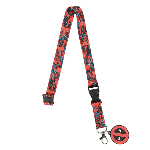 Marvel Deadpool All Over Lanyard With Logo Charm