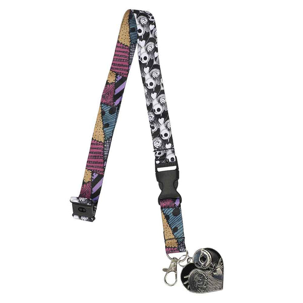 Nightmare Before Christmas Jack & Sally Lanyard With Charm