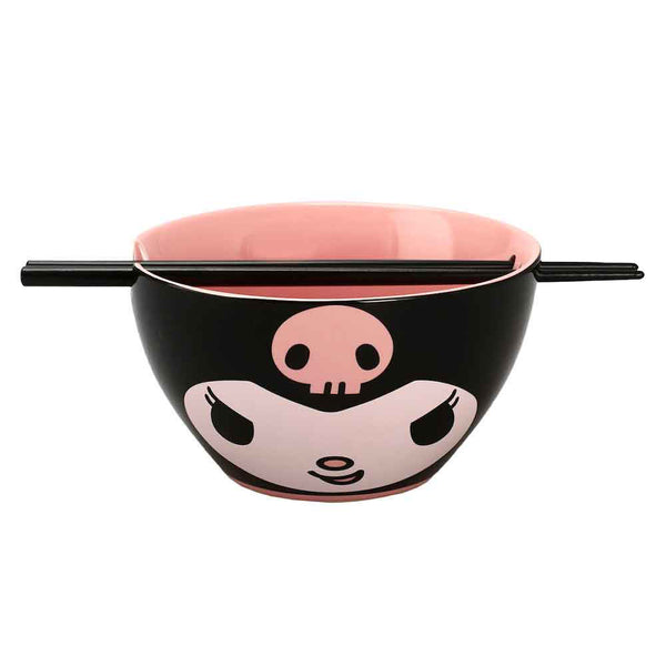 Sanrio Kuromi Ceramic Ramen Bowl With Chopsticks