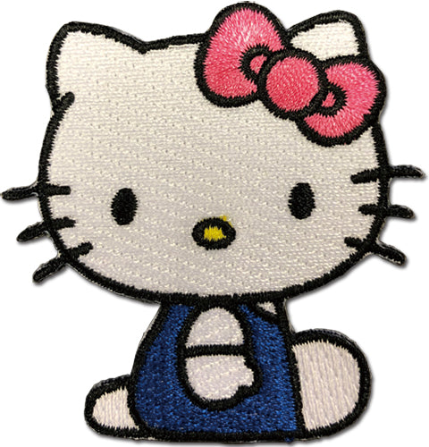 Hello Kitty Sitting W/ Pink Bow Sew On Patch