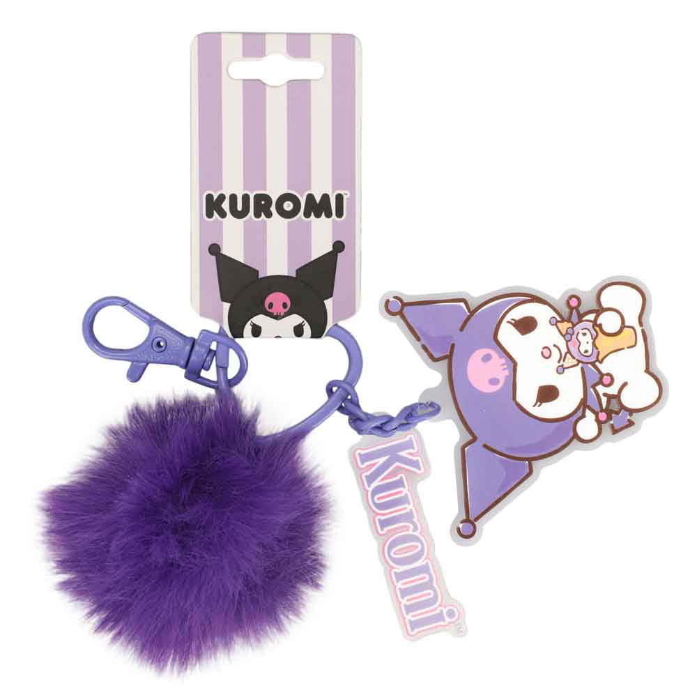 Kuromi Multi Charm Pom Pom Keychain – Shadow Anime